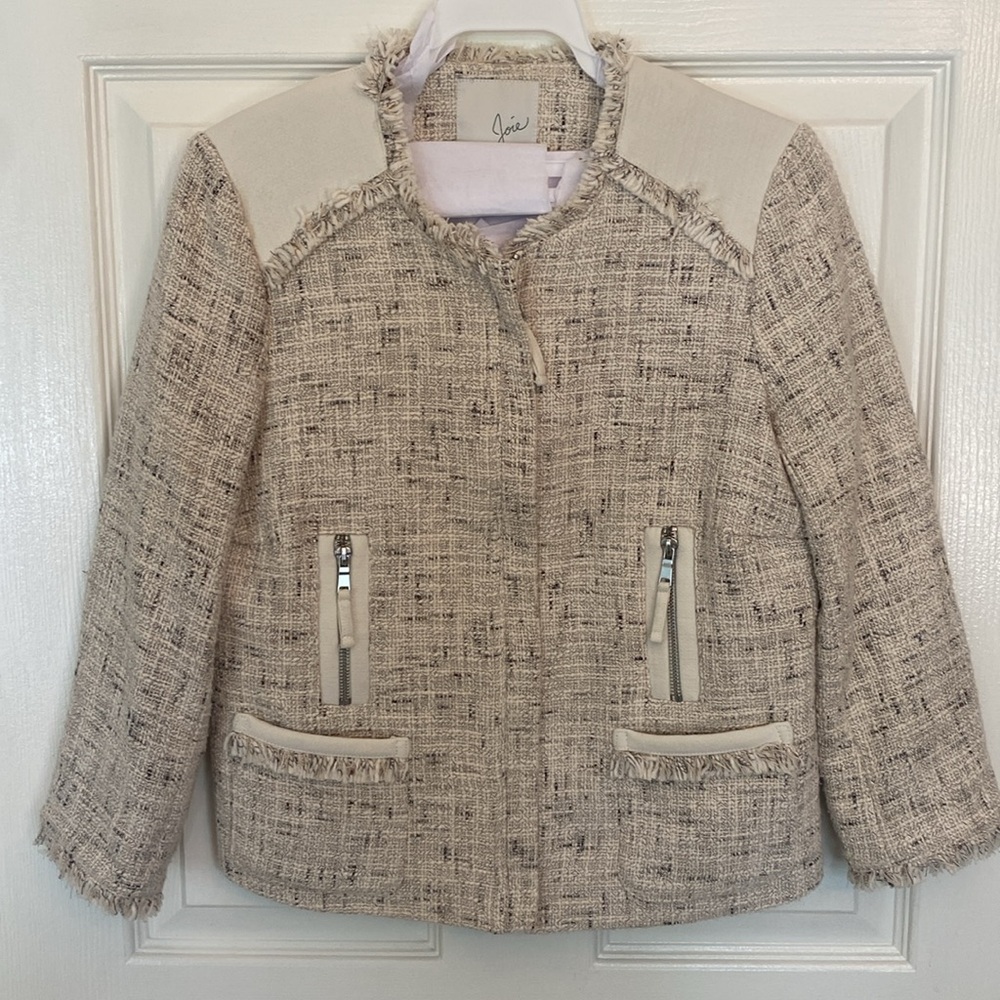 Joie Tweed Jacket Blazer NEW XS Chanel Style - Picture 4 of 14